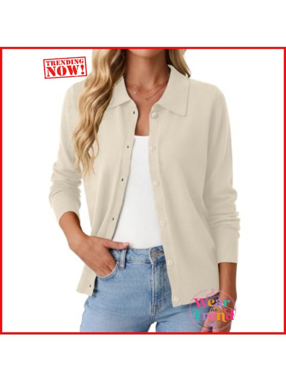 Women's Lightweight Button Down Cardigan Sweater